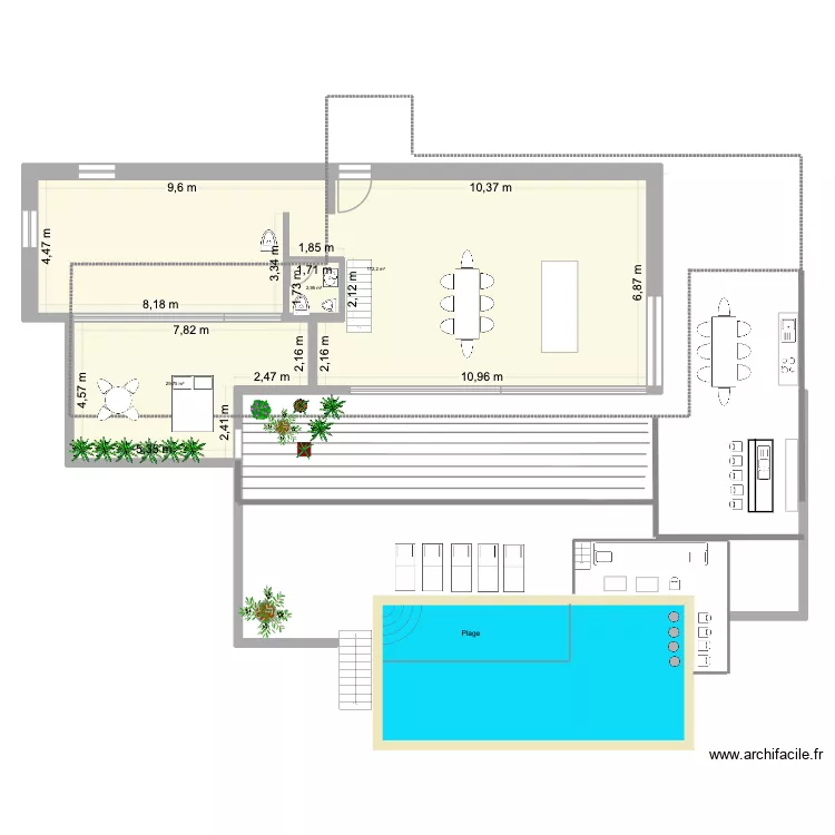 Plan Masse maison corse NEW. Plan de 