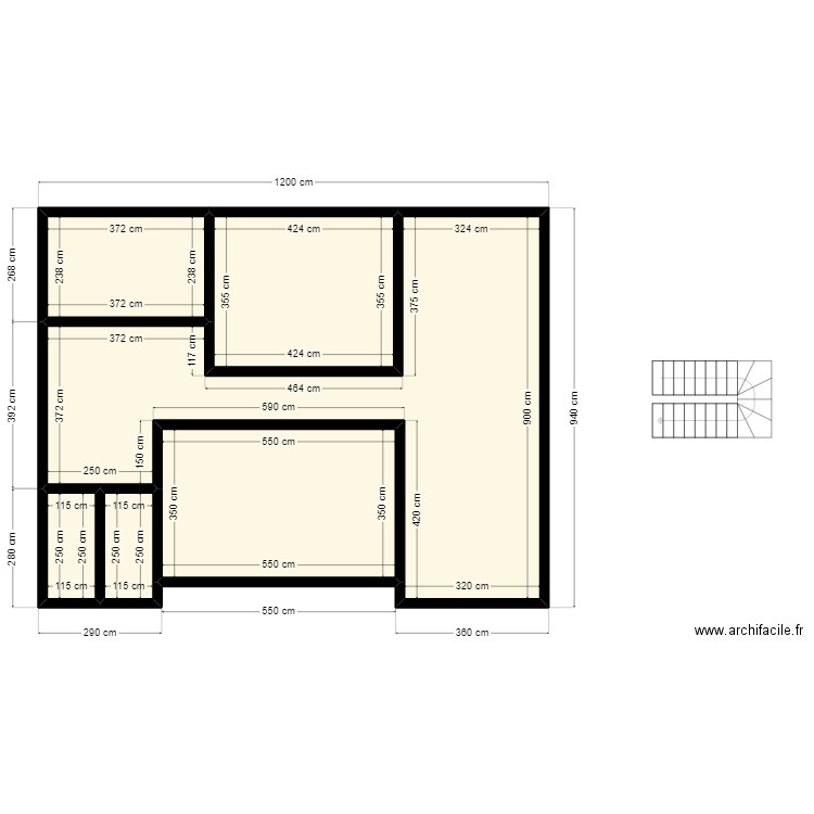 Plan 10mx9.4m Client 47 98 80 00 V2. Plan de 6 pièces et 95 m2