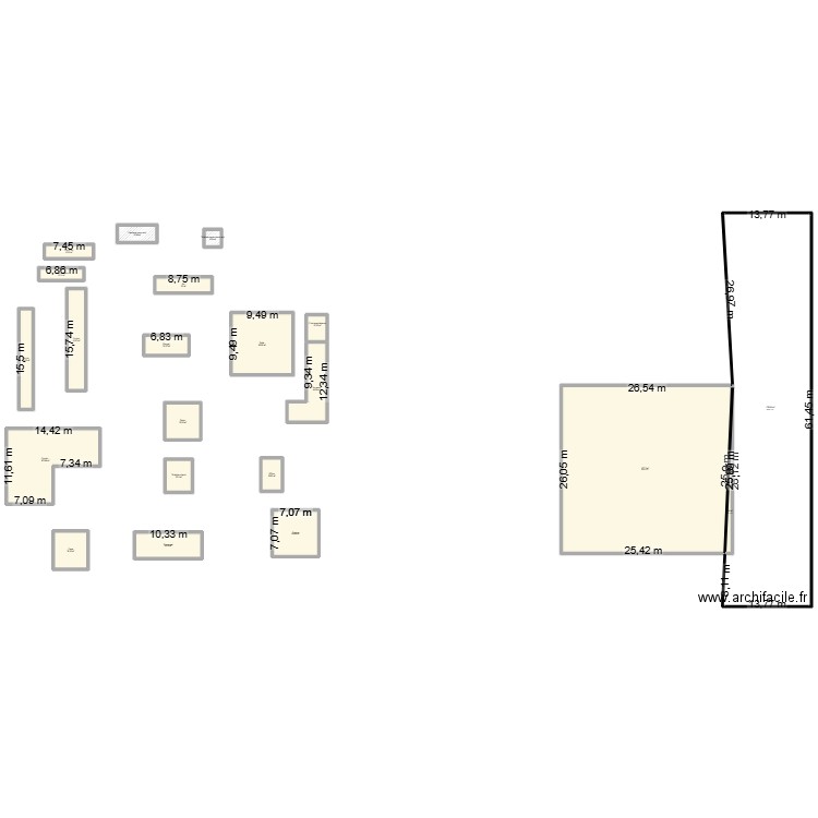 ptojet restaurant ihr. Plan de 21 pièces et 2091 m2