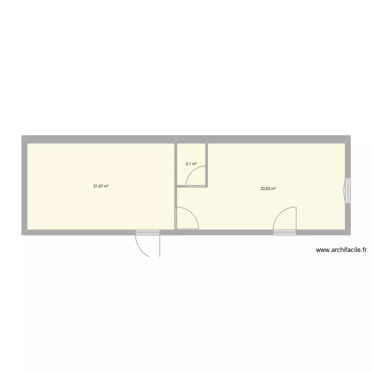 Aminagement1. Plan de 3  et 47 m²