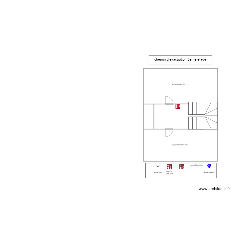ferrer 81 1,2,3etage. Plan de 4 pièces et 29 m2