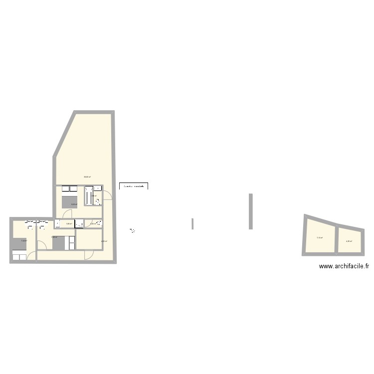 villa roger. Plan de 10 pièces et 85 m2