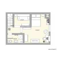 chambre et salle de bain