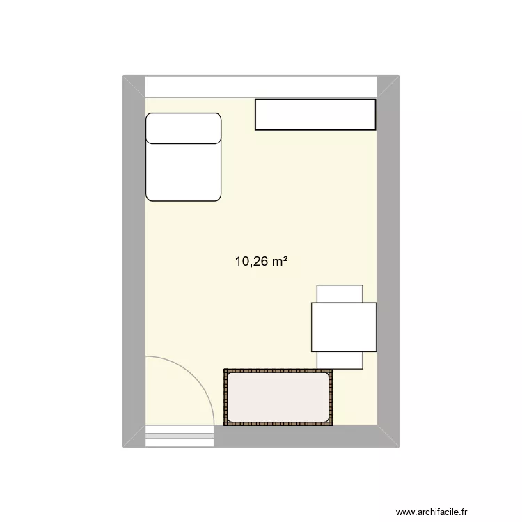 owen. Plan de 1 Pièce et 10 m²