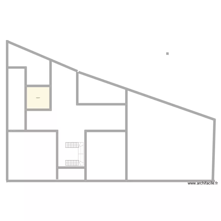 villa 3. Plan de 1  et 13 m²