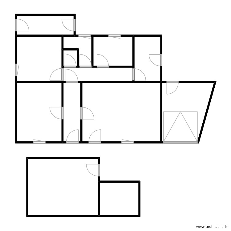 morlier. Plan de 12 pièces et 104 m2