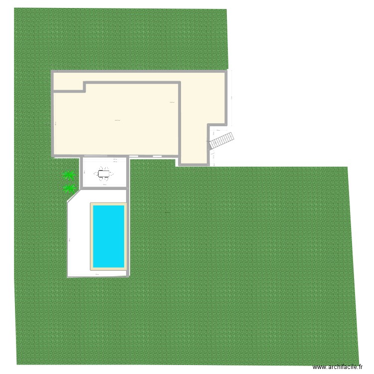 piscine pompi. Plan de 3 pièces et 224 m2