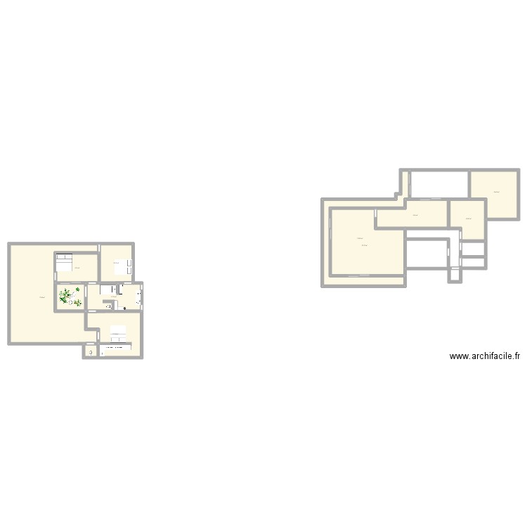 projet final. Plan de 11 pièces et 296 m2