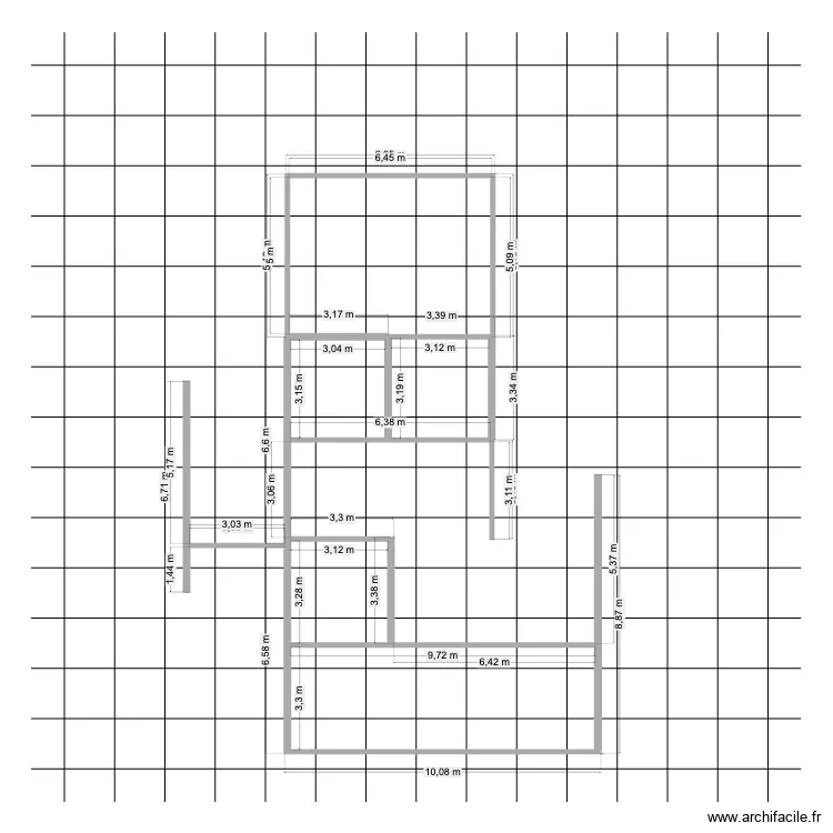 calepinage. Plan de 4  et 62 m²