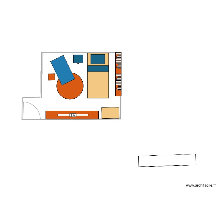 Chambre invit&eacute; sp&eacute;cial. Plan de 0 pièce et 0 m2