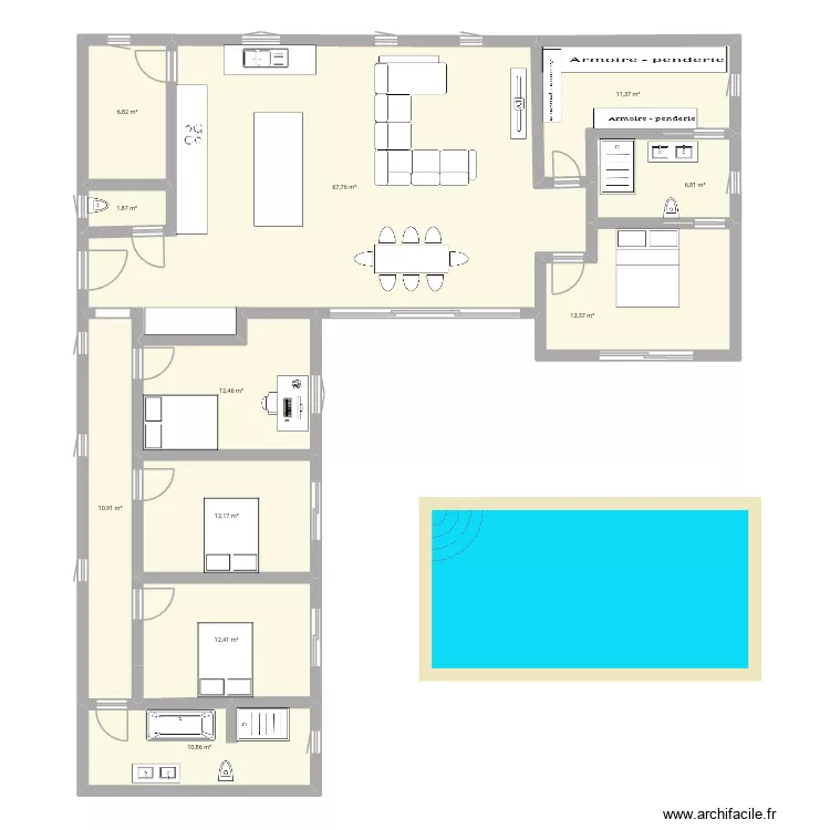 plan 2. Plan de 11  et 167 m²
