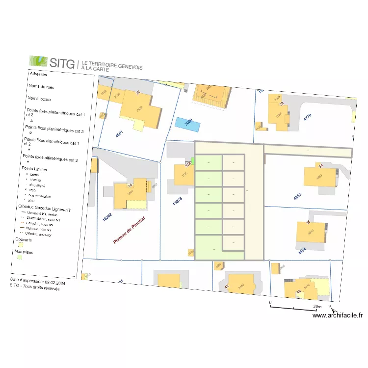 150. Plan de 14 pièces et 1598 m²