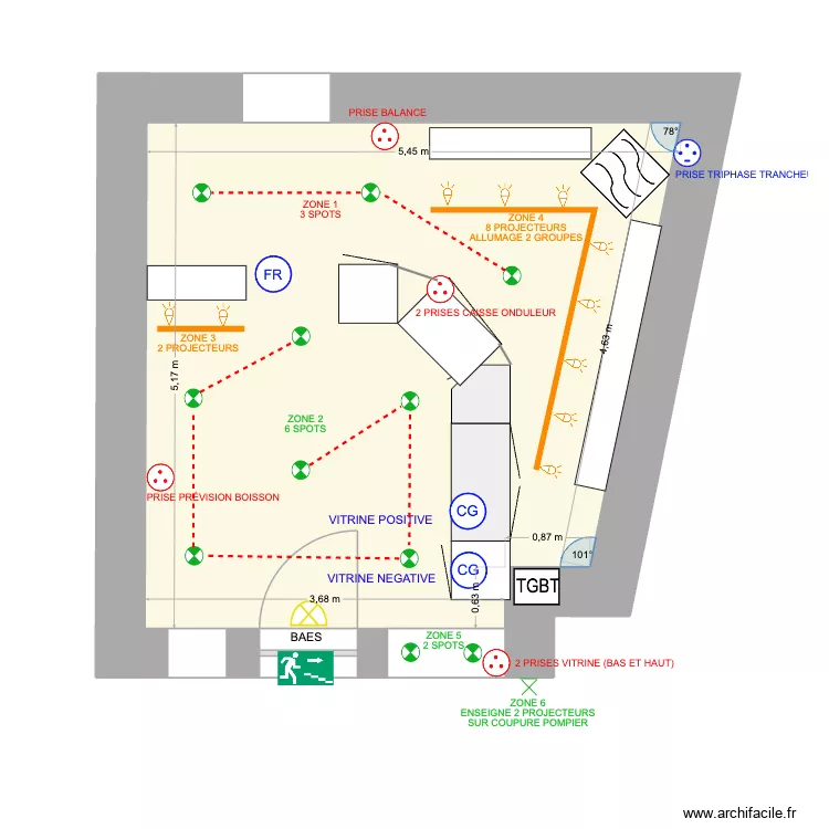 BOULANGERIE GUILLEMET. Plan de 