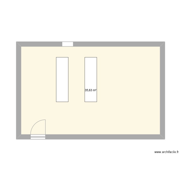 test. Plan de 1 pièce et 36 m2