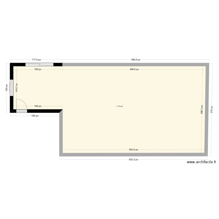 26 BIJOULD PORT CARTIER. Plan de 1 pièce et 109 m2