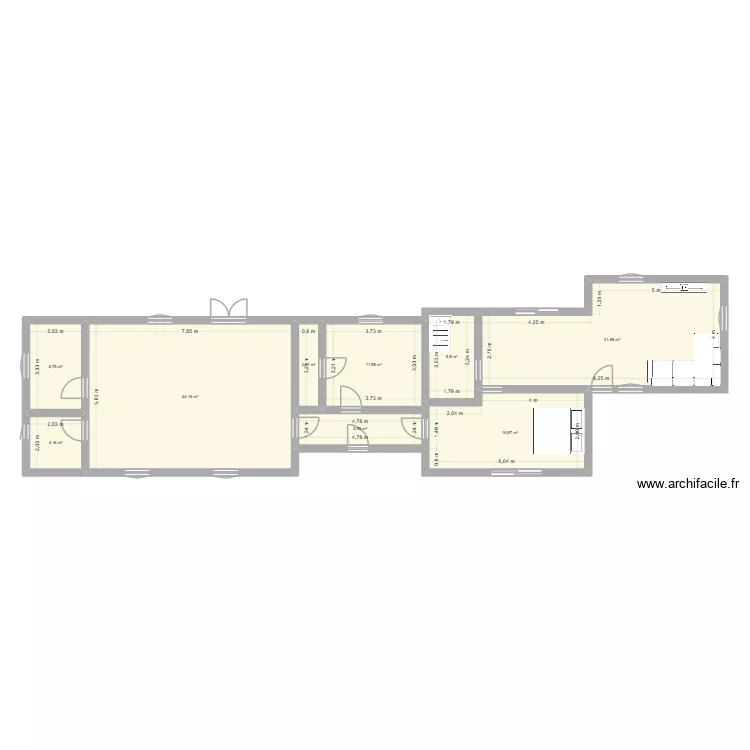 MAISON. Plan de 10  et 152 m²