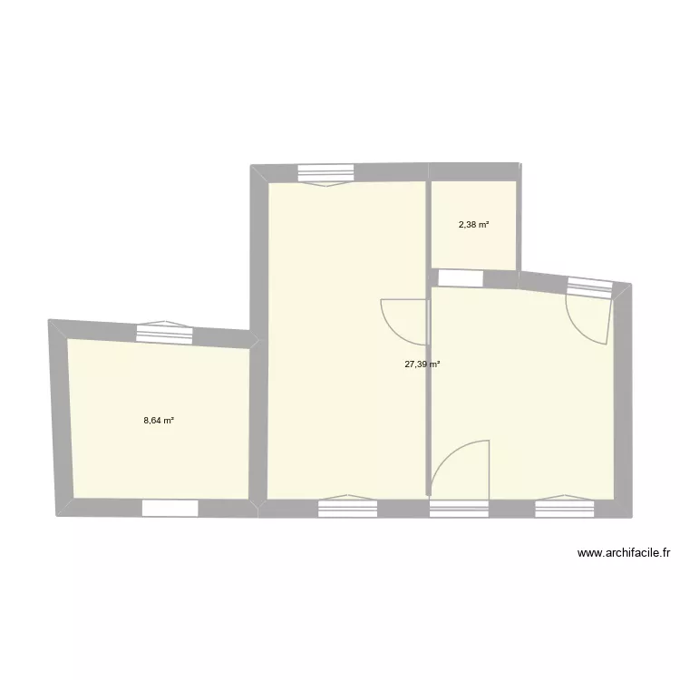 Plan de base. Plan de 3  et 38 m²