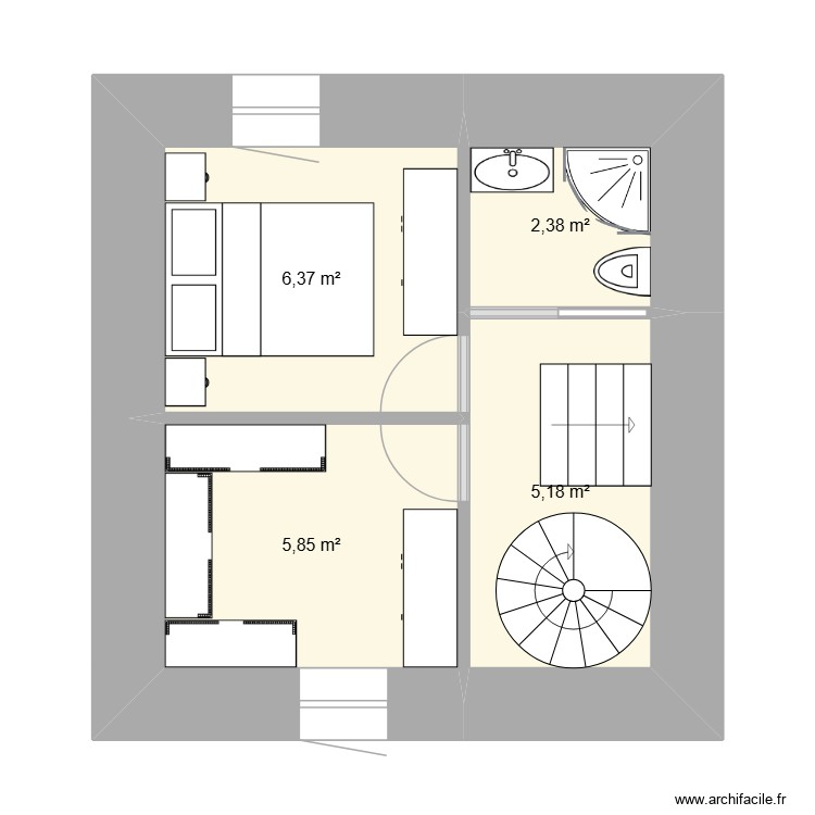 1er étage. Plan de 0 pièce et 0 m2
