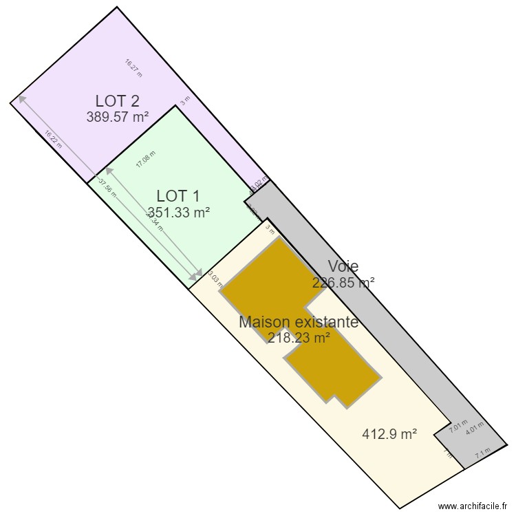 Plaisance 42 r Terris. Plan de 5 pièces et 1838 m2