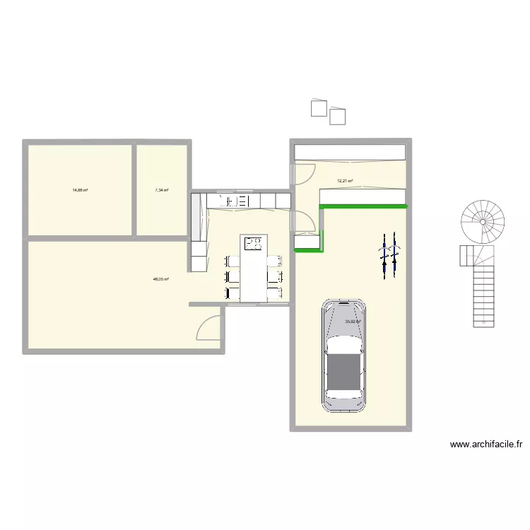 uiuidsuihvihcv. Plan de 6  et 128 m²