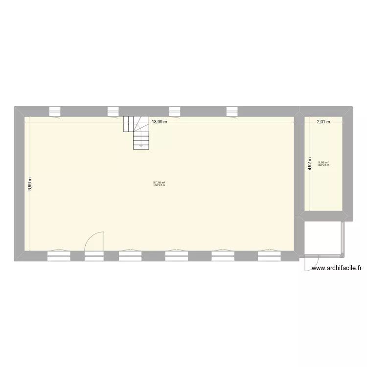 St Denis - RDC base. Plan de 