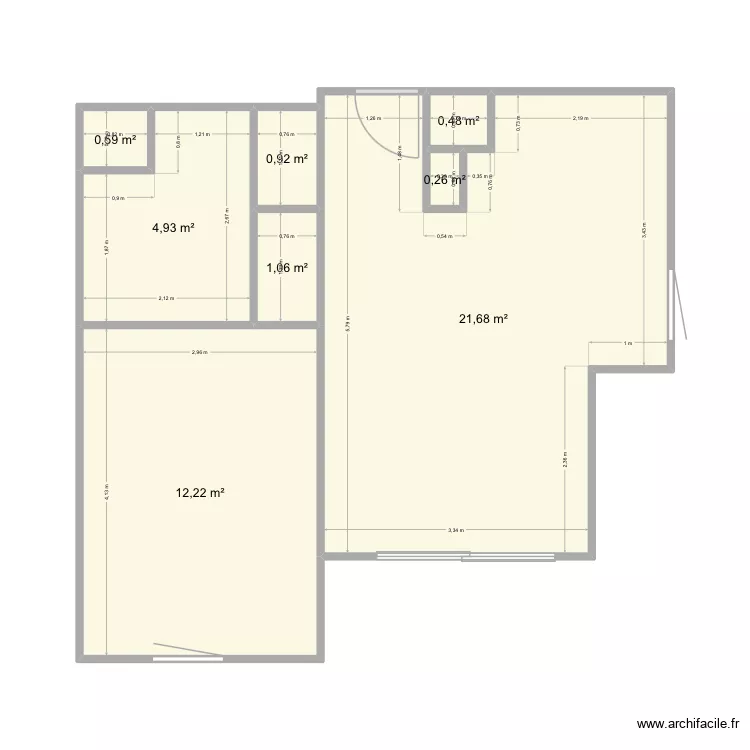 Salia 3. Plan de 8  et 42 m²