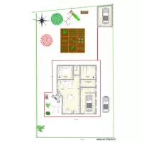 plan finalis&eacute; avec garage chalet