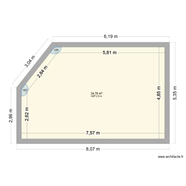 ESSAI. Plan de 1 Pièce et 35 m² ESSAI. Plan de 1 Pièce et 35 m²