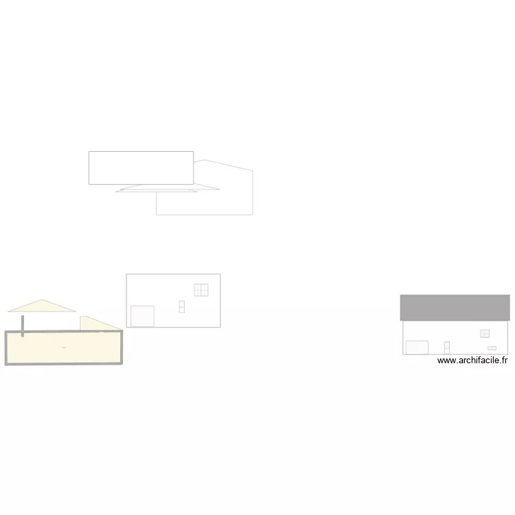 coupe et façade. Plan de coupe et façade. Plan de