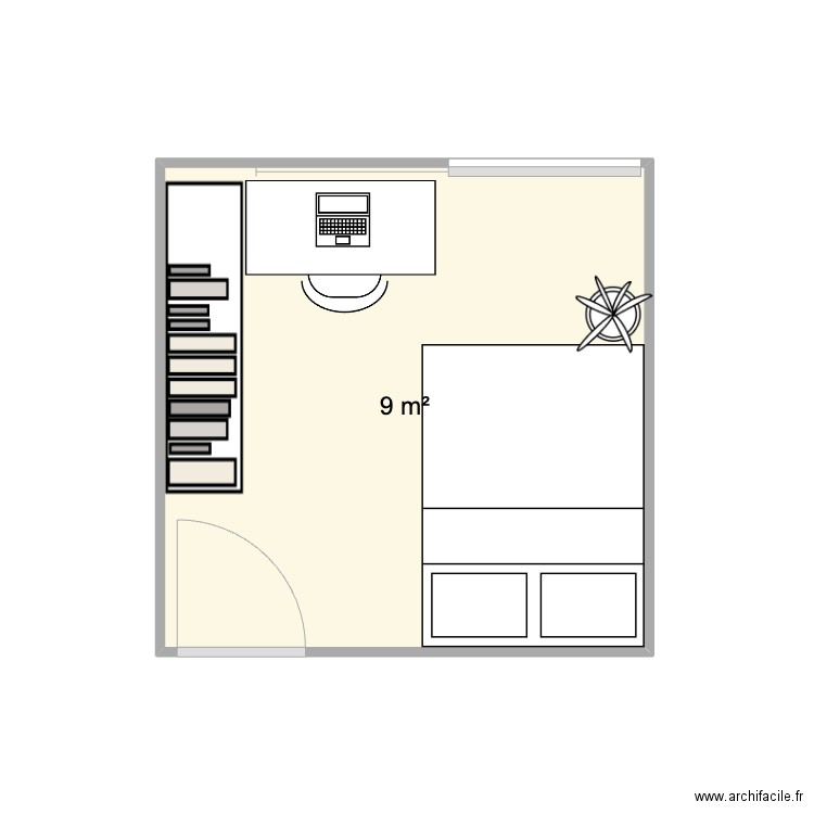 Chambre. Plan de 0 pièce et 0 m2