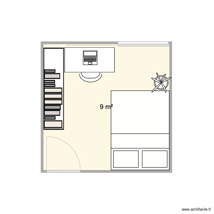 Chambre. Plan de 