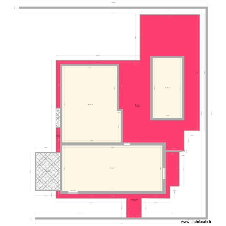 terrasse bois totale. Plan de 8 pièces et 402 m2
