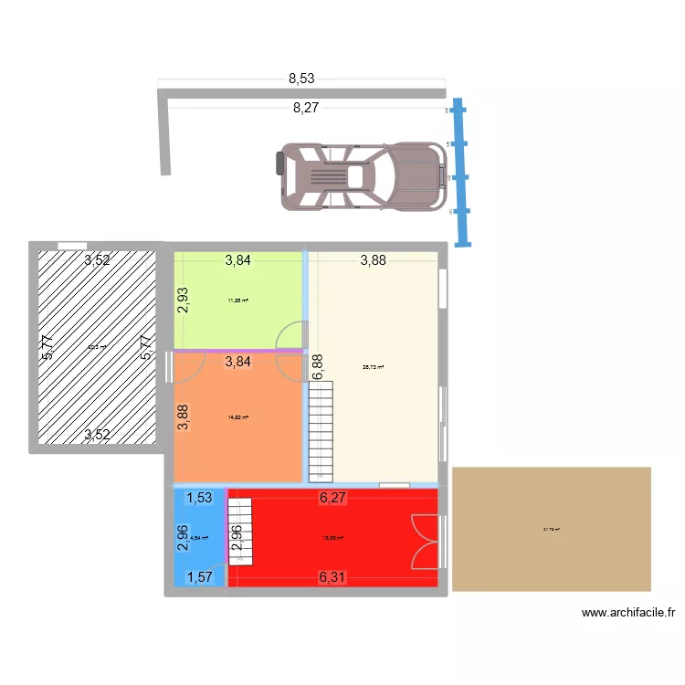 la barde2. Plan de 6 Pièces et 96 m² la barde2. Plan de 6 Pièces et 96 m²