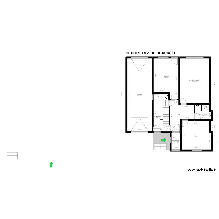 BI 16169. Plan de 26 pièces et 435 m2