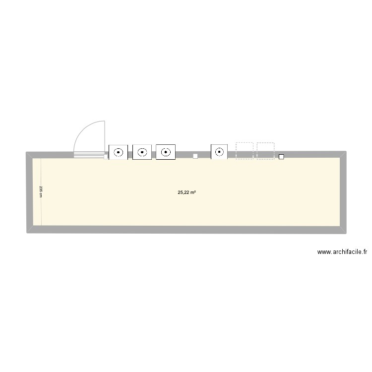 LAVERIE MORZINE. Plan de 1 pièce et 25 m2