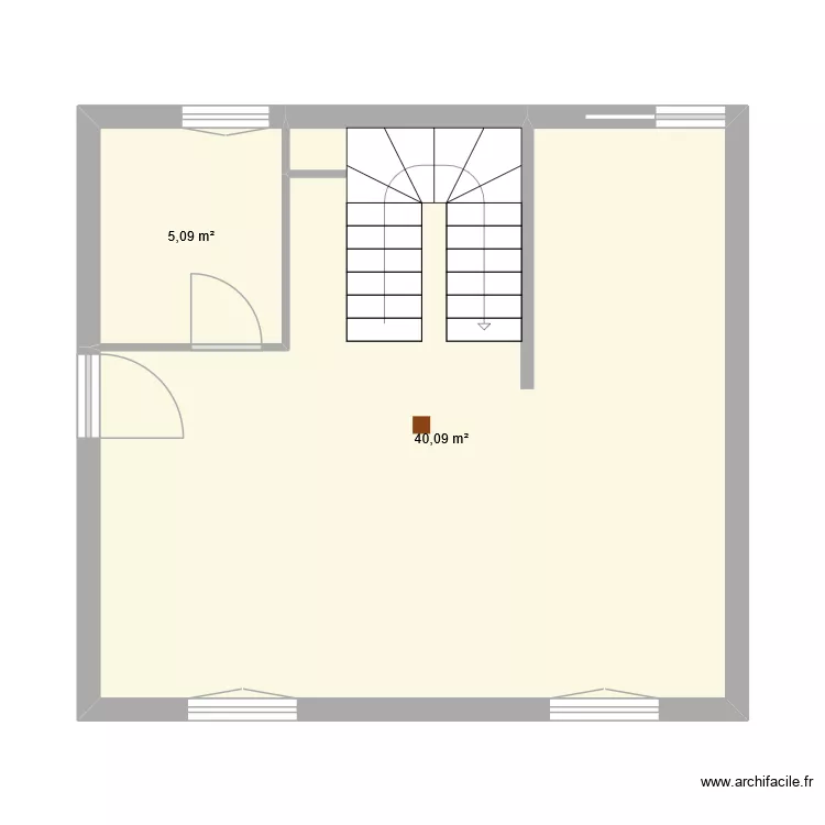 RDC_regnard. Plan de 2  et 45 m²