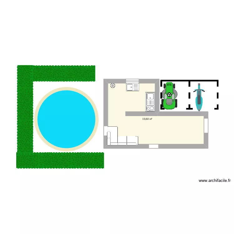 francais. Plan de 1  et 16 m²
