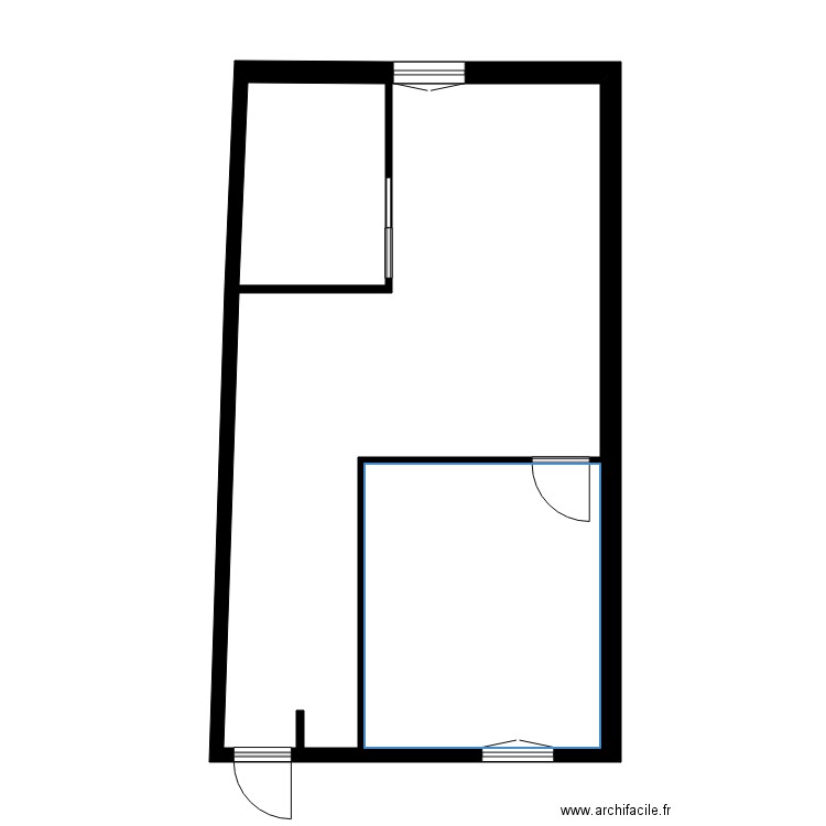 RIZZOTTO. Plan de 4 pièces et 56 m2