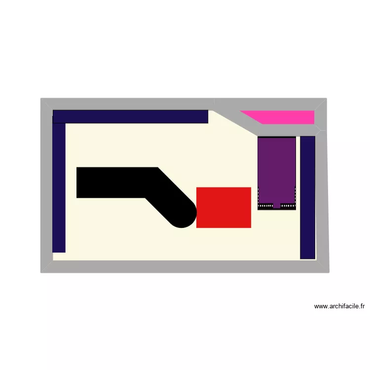 JEFF. Plan de 2 pièces et 18 m²