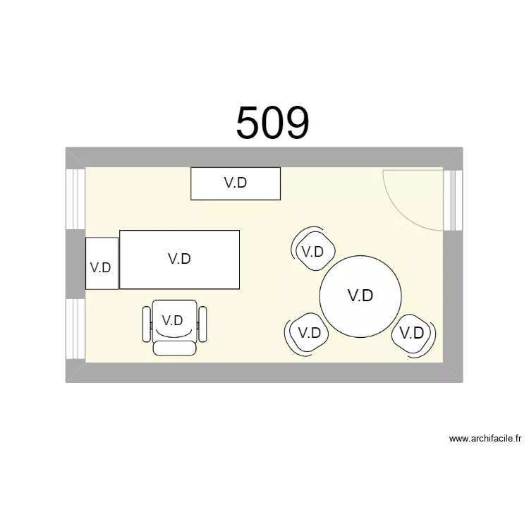 Bureau R 509 V.DIAS. Plan de 
