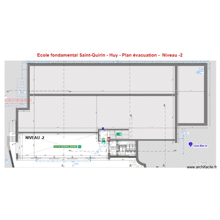 Saint-Quirin Huy - Evacuation Niveau -2. Plan de 0 pièce et 0 m2