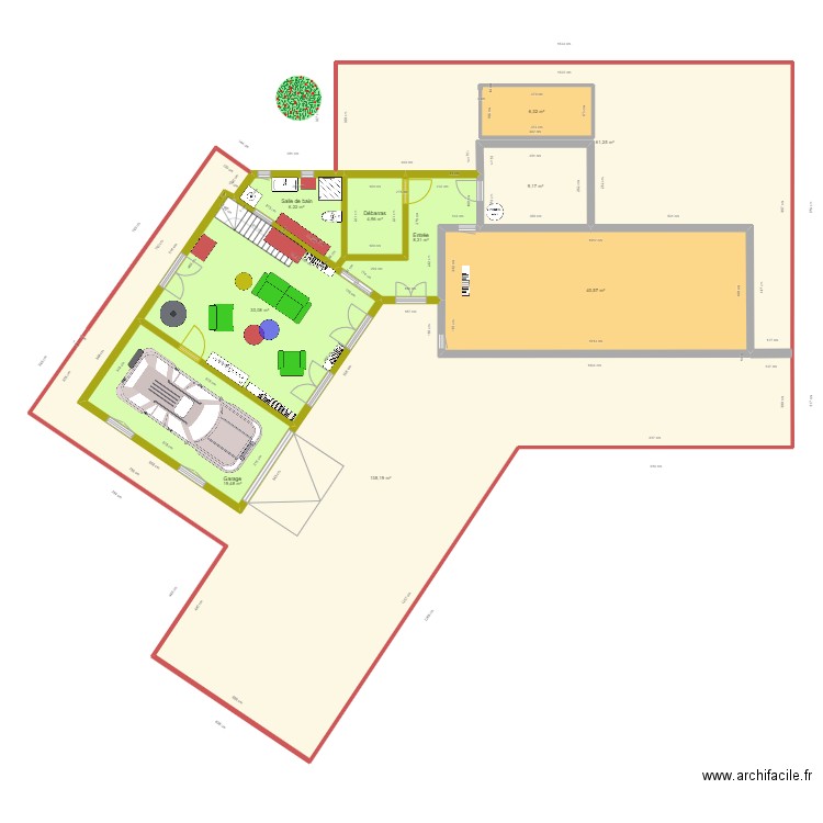 PLAN TRAVAUX 1 01 2024. Plan de 10 pièces et 331 m2