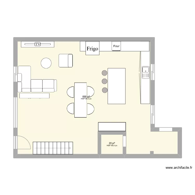 RDC Nancy. Plan de 2  et 66 m²