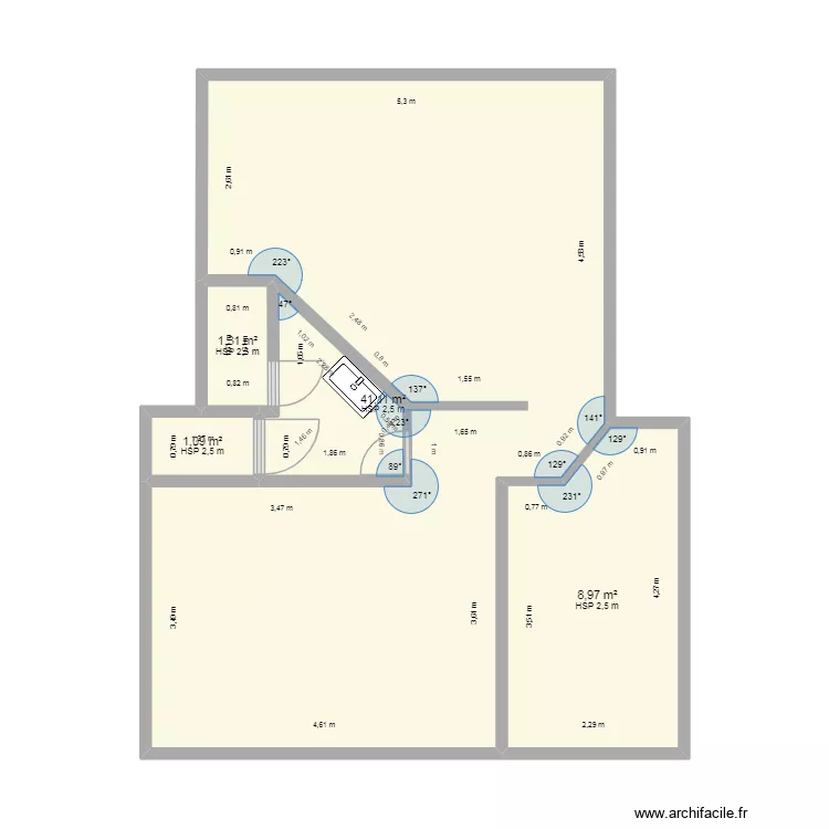 plan marsa. Plan de 4  et 52 m²