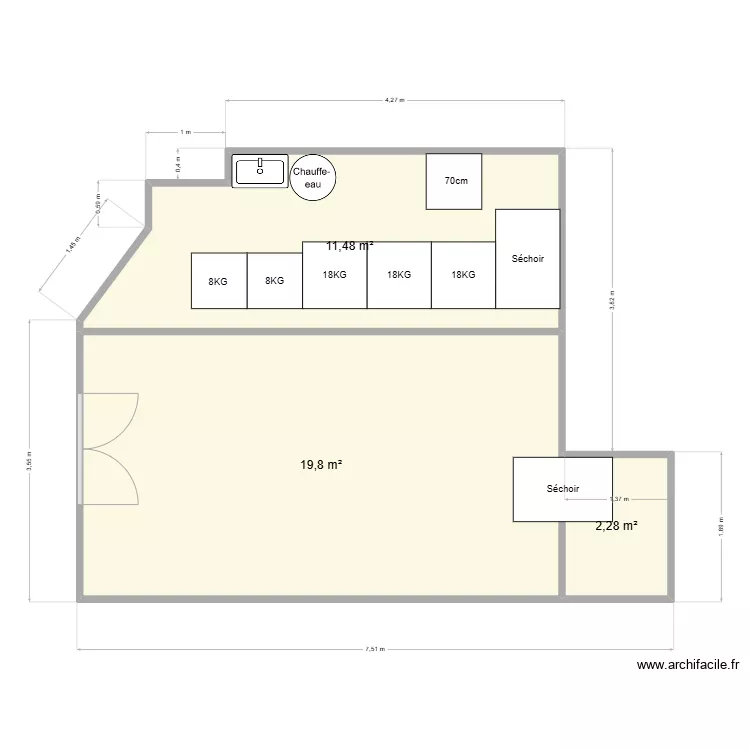 Laverie Chartrons. Plan de 