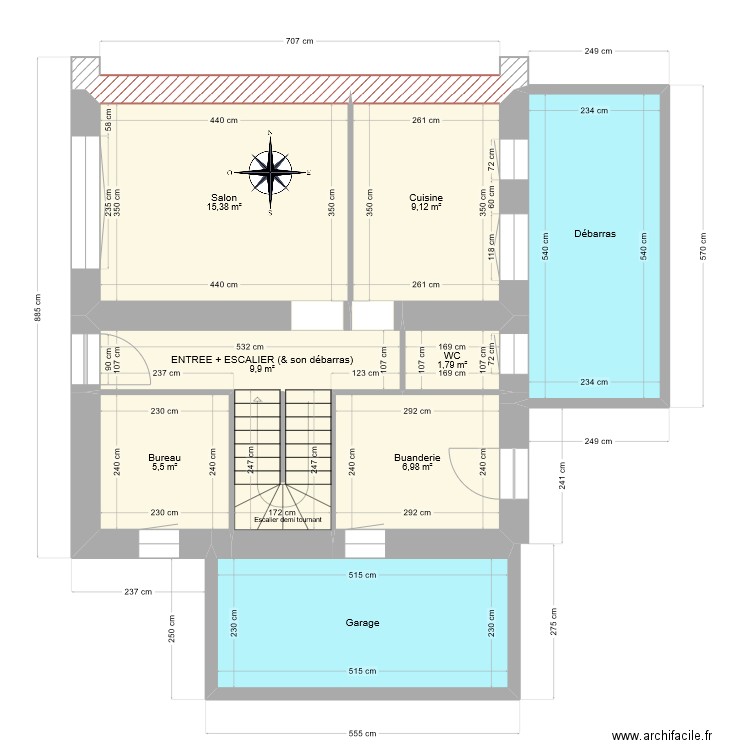 RAID RDC. Plan de 0 pièce et 0 m2