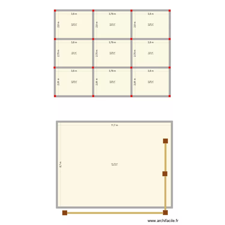 botoen. Plan de 10  et 198 m²
