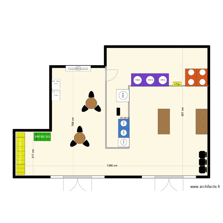 PLAN BOUSCAT. Plan de 1 pièce et 102 m2