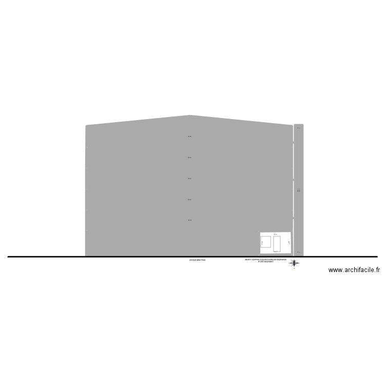 plan de coupe arriere . Plan de 0 pièce et 0 m2