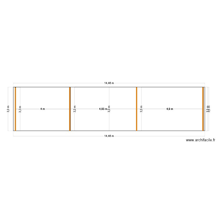 Façade nord-ouest HANGAR AVANT PROJET. Plan de 0 pièce et 0 m2